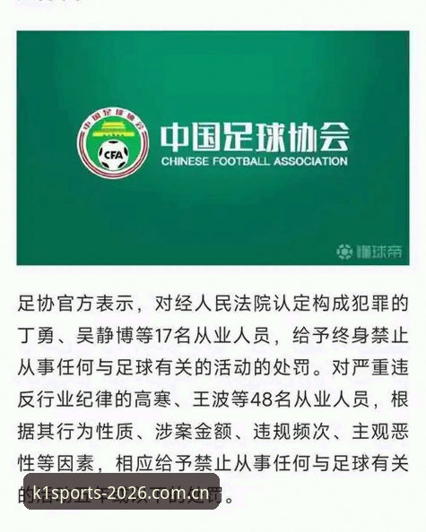 k1体育娱乐平台 足球反腐风暴再升级:中国足协第三批禁足名单深度解读与实用分析